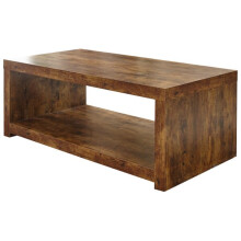 Jakarta Coffee Table with Shelf - Dark Mango Wood