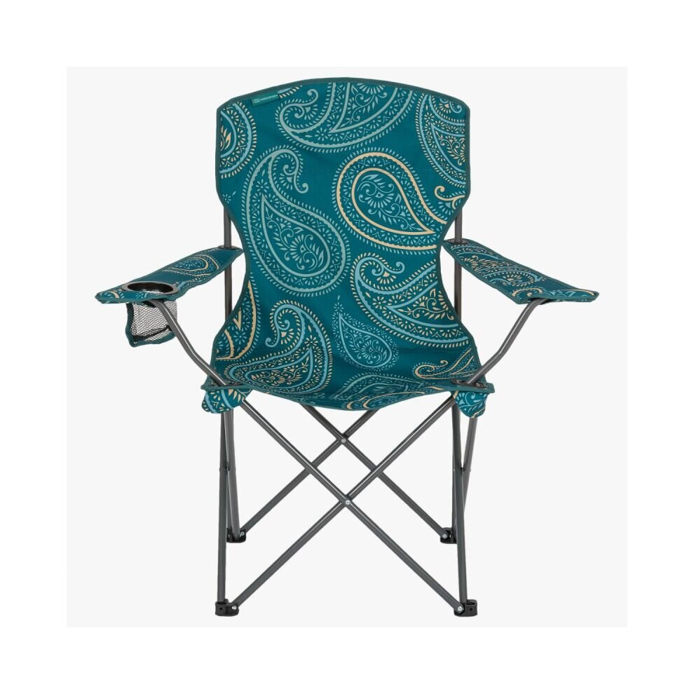 Stirling Lightweight Camping Fishing Chair & Bag | Teal Paisley