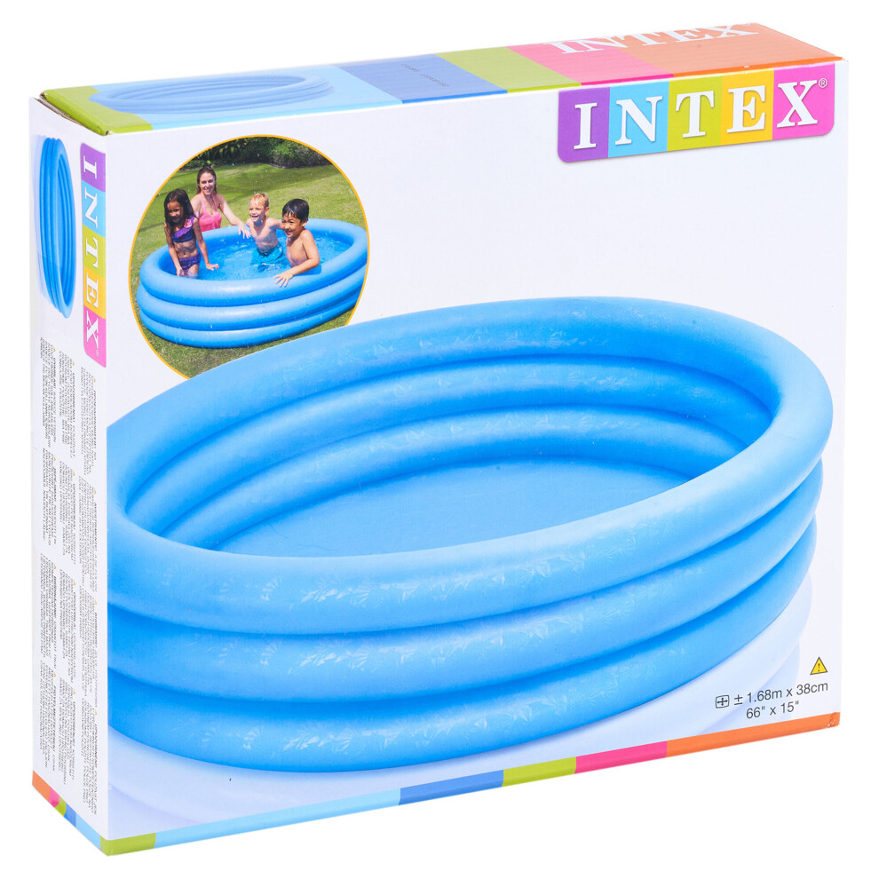 (168 x H38cm) Large Inflatable Swimming Paddling Pool Easy Setup