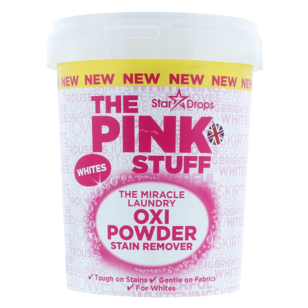 The Pink Stuff Whites The Miracle Laundry Oxi Powder Stain Remover, 1Kg - Image 6