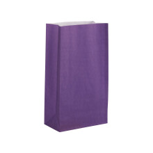 (Deep Purple, 25) Paper Party Bags- Choose your Colour and Quantitiy