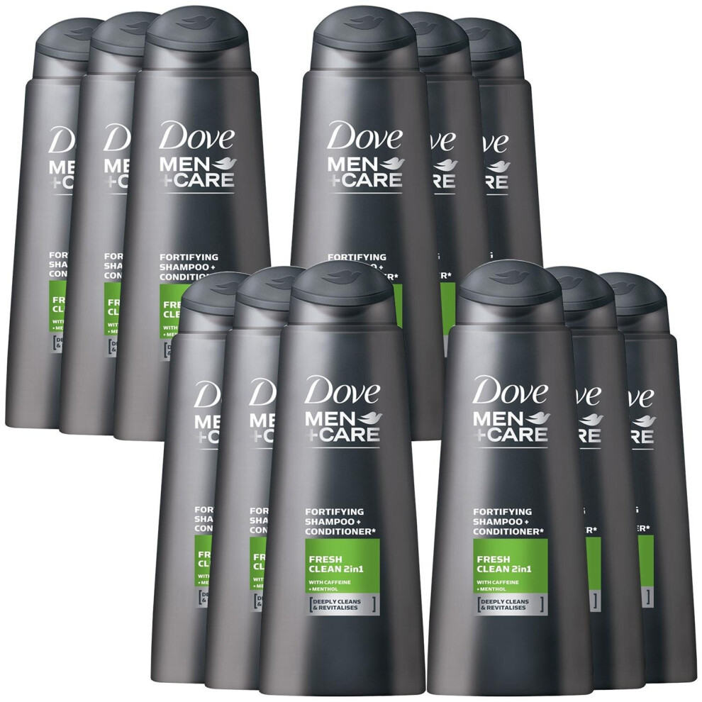 12x 400ml Dove Men+Care Fresh Clean Shampoo