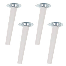 (White) 4 Wooden Scandinavian Furniture Replacement Legs