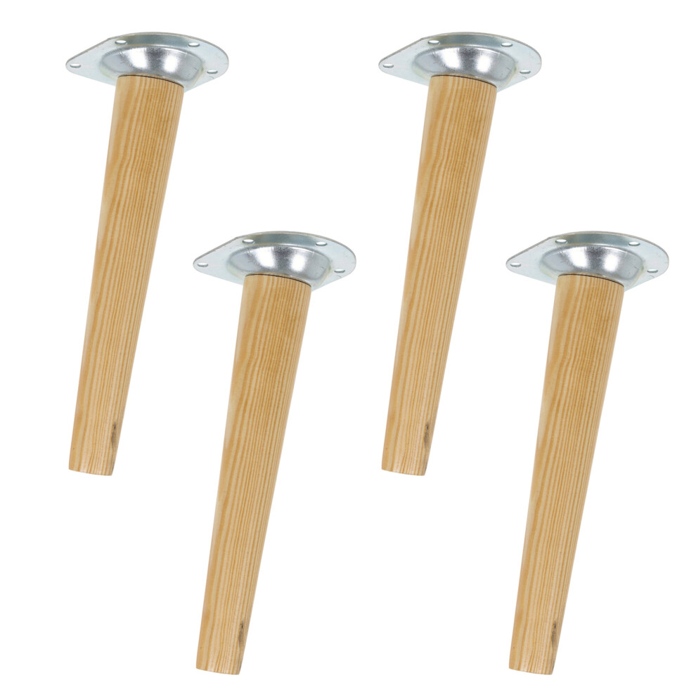 (Pine) 4 Wooden Scandinavian Furniture Replacement Legs 5056333883075