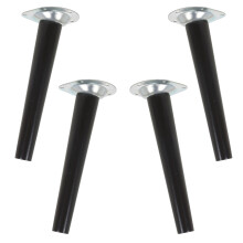 (Black) 4 Wooden Scandinavian Furniture Replacement Legs