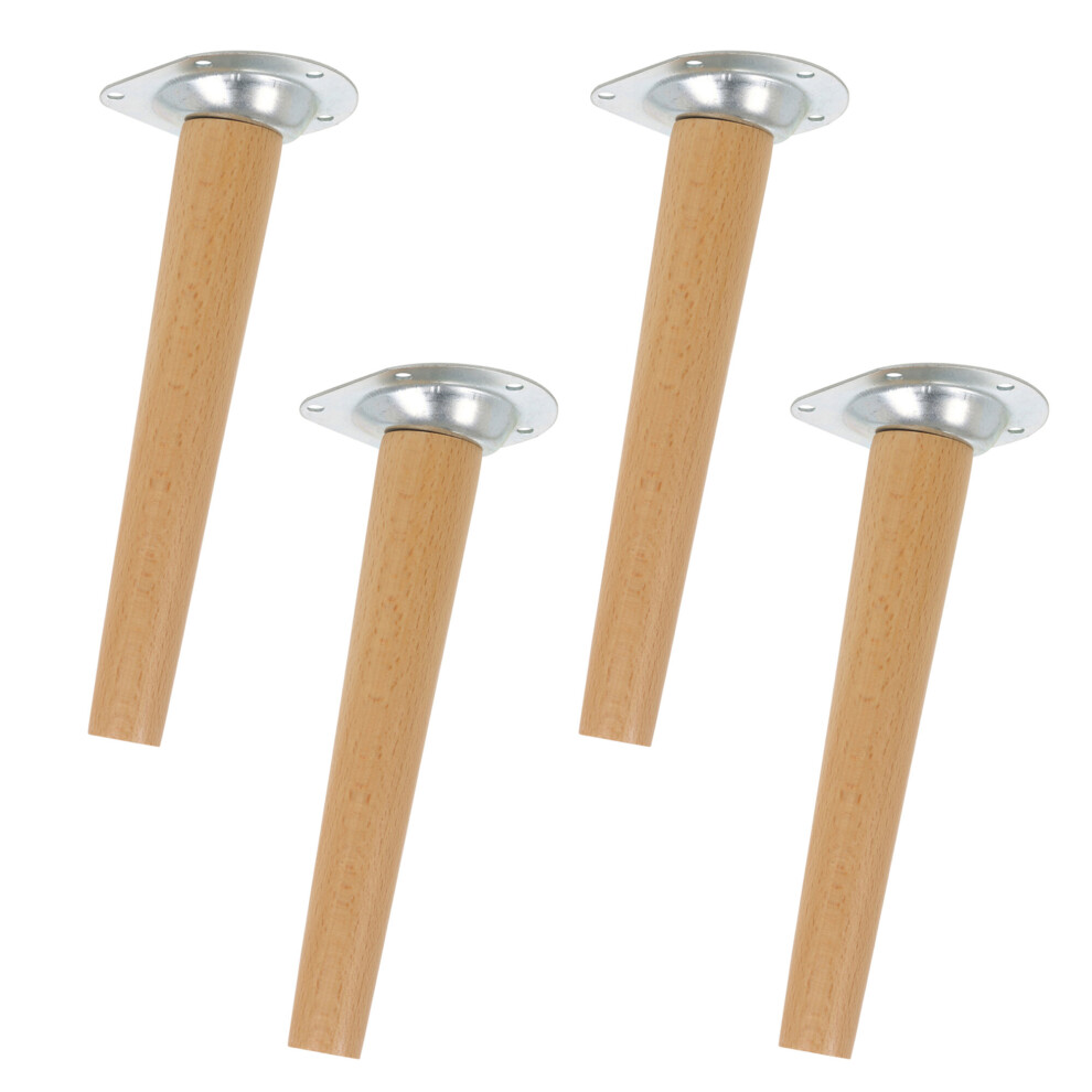 (Beech) 4 Wooden Scandinavian Furniture Replacement Legs 5056333883136