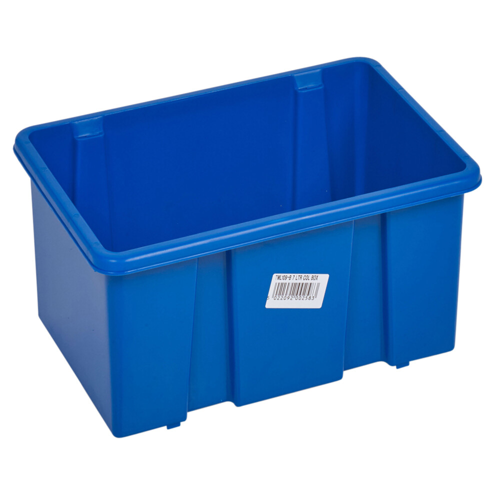 (3 Blue boxes, 35 Litre) Coloured Plastic Storage Box Stackable Container