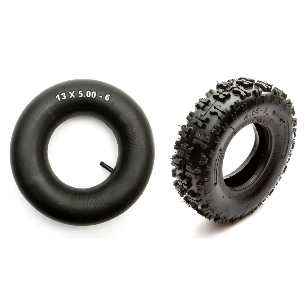 Tyre & Inner Tube 4.10-6 Buggy 410-6 Off Road Knobbly 4.10X6 410X6 5056213579432
