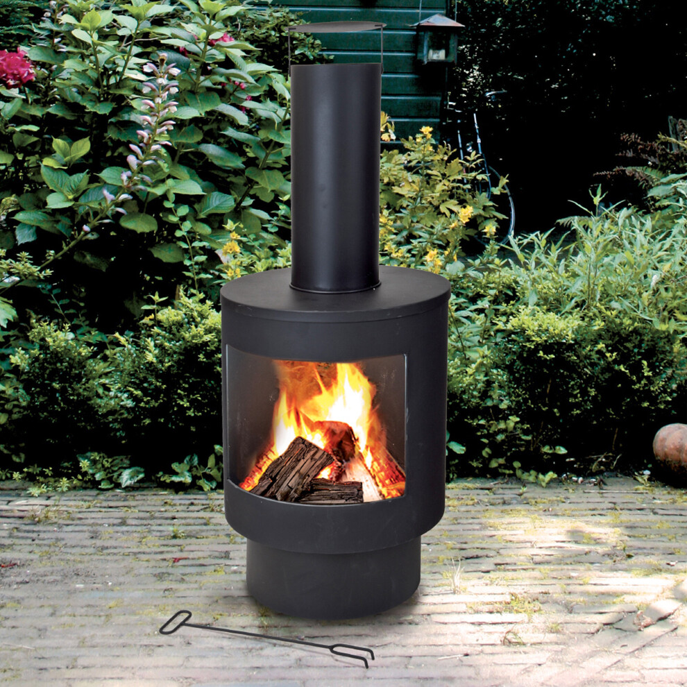 44cm Outdoor Garden Patio Metal Chimney Fireplace Heater Chimenea