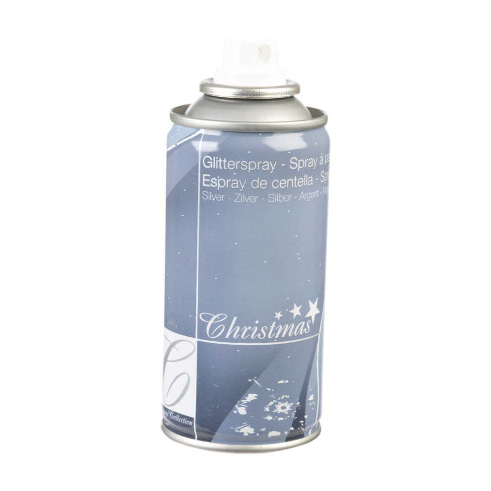 (Silver Glitter) 150ml Spray Paint Bottle Can Arts Craft Glitter