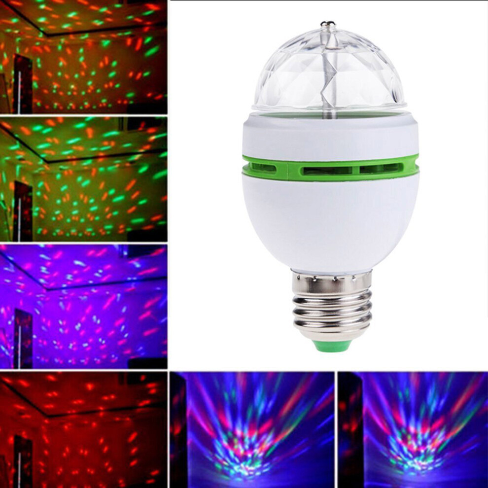 Ranpo Rgb Led Stage Lighting E27 3W Colorful Flash Disco Bar Party Decor Lamps Red/Green/Blue