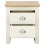 Lancaster Cream & Oak Top 2 Drawers Bedside Cabinet 3