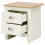 Lancaster Cream & Oak Top 2 Drawers Bedside Cabinet 2