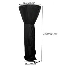 (240 x 92 x 59 CM) Outdoor Patio Gas Heater Cover UV Protector Garden Oxford Fabric Waterproof