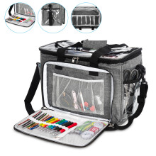 (Grey) Hillington Knitting Storage Bag Organiser Holder