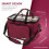 (Maroon) Hillington Knitting Storage Bag Organiser Holder 9
