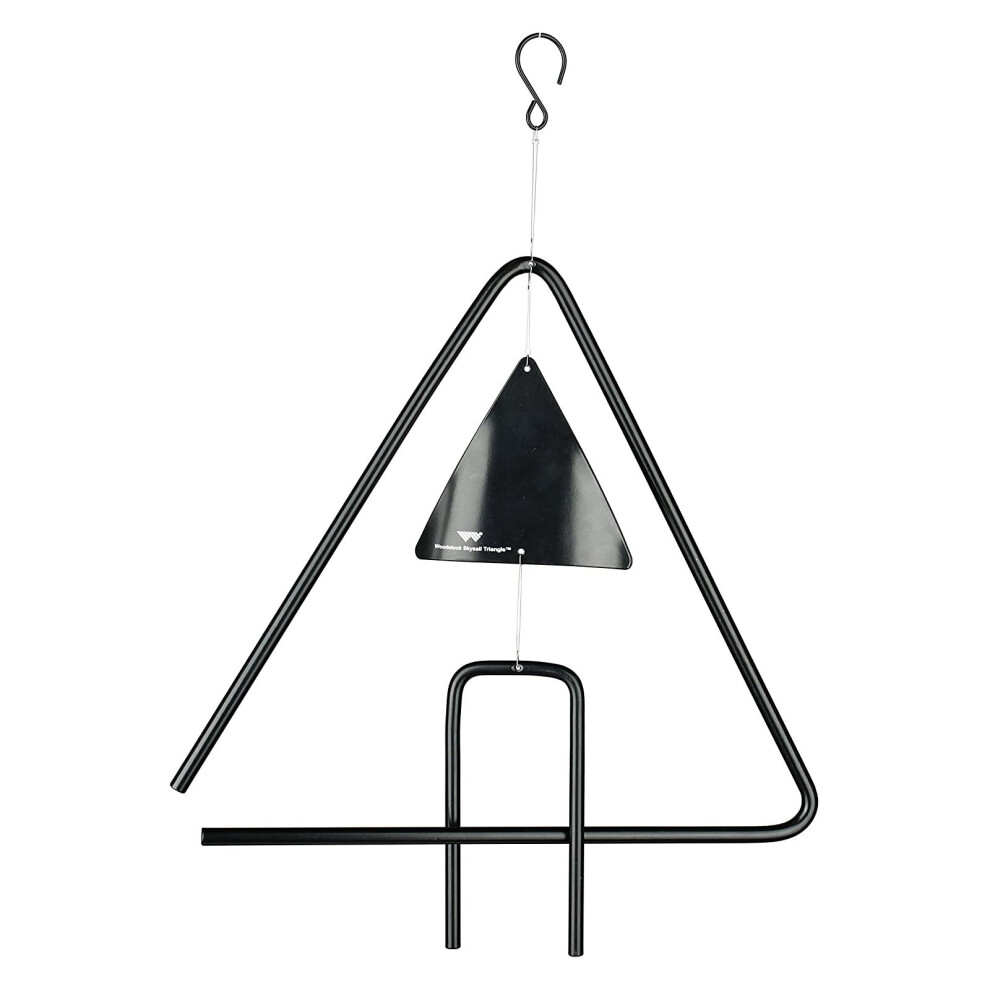 Woodstock Chimes Skysail Triangle Black Hanging Musical Wind Chime