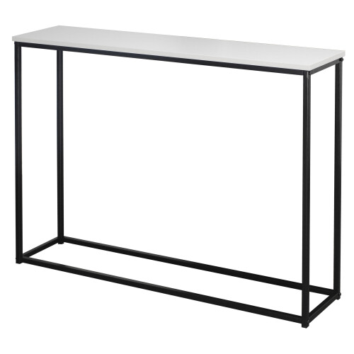 (White) Wooden Free Standing Hallway Table Metal Legs on OnBuy