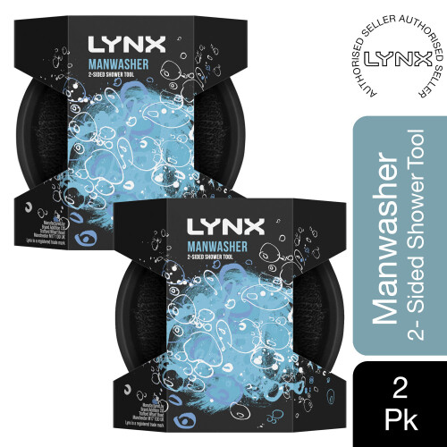 Lynx 2 Pack of Lynx Manwasher 2-Sided Shower Tool 2