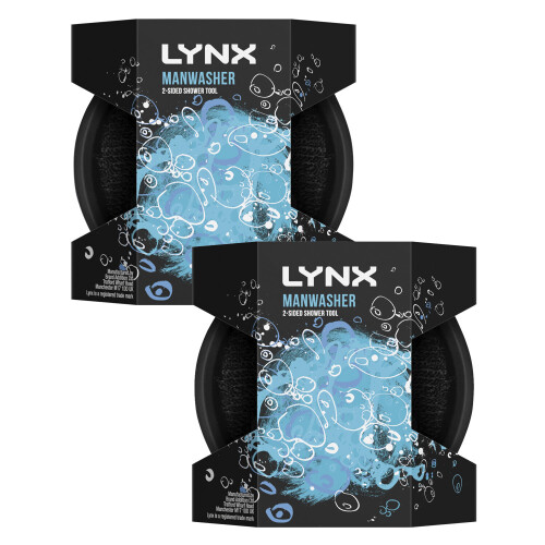 Lynx 2 Pack of Lynx Manwasher 2-Sided Shower Tool 1