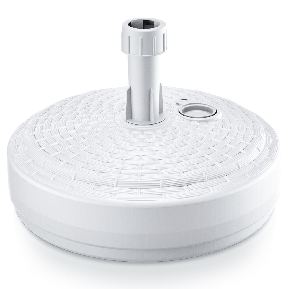 Urbn Living (, Round) Garden Patio Parasol Base Beach Umbrella Stand White