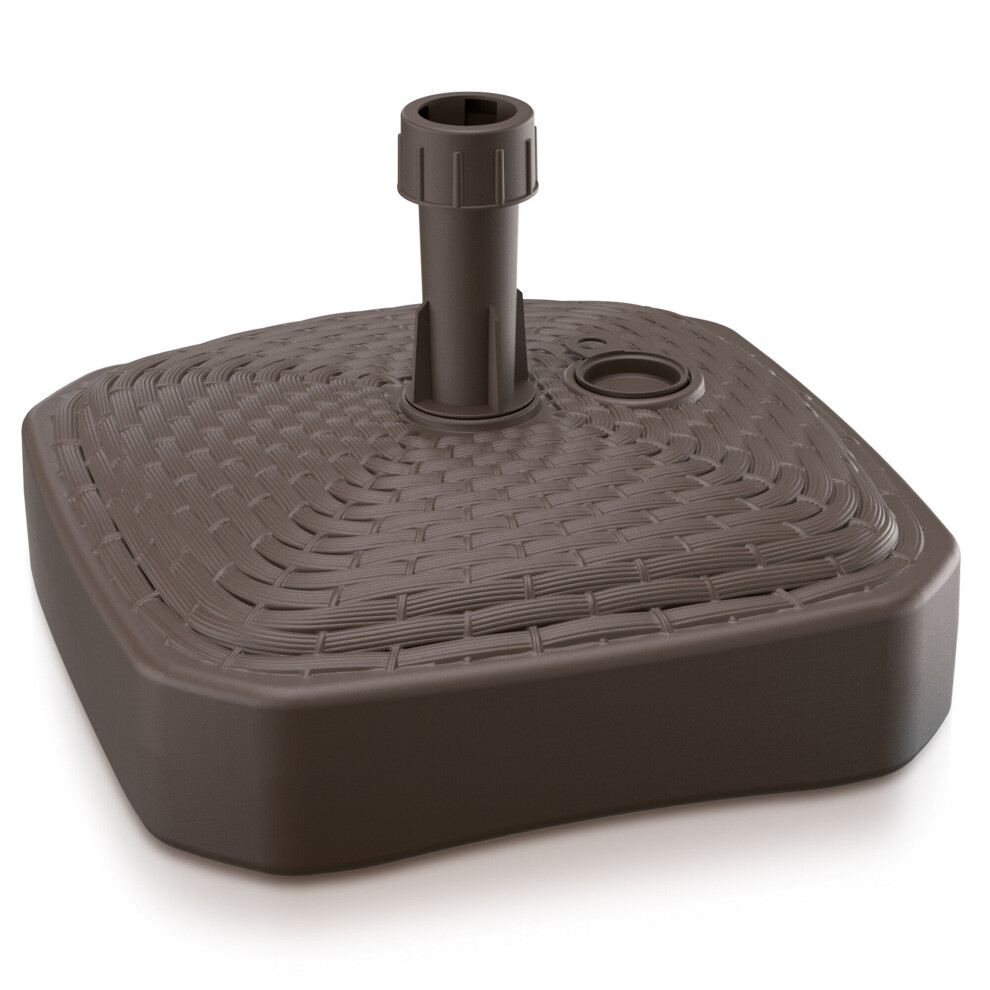 Urbn Living (, Square) Garden Patio Parasol Base Beach Umbrella Stand Brown