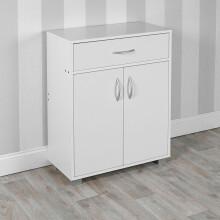 (White) Wooden Cabinet Hallway Living Room Drawer Storage