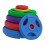 (10kg, Pair) Rubber Coated Tri Grip Weight Plates 2