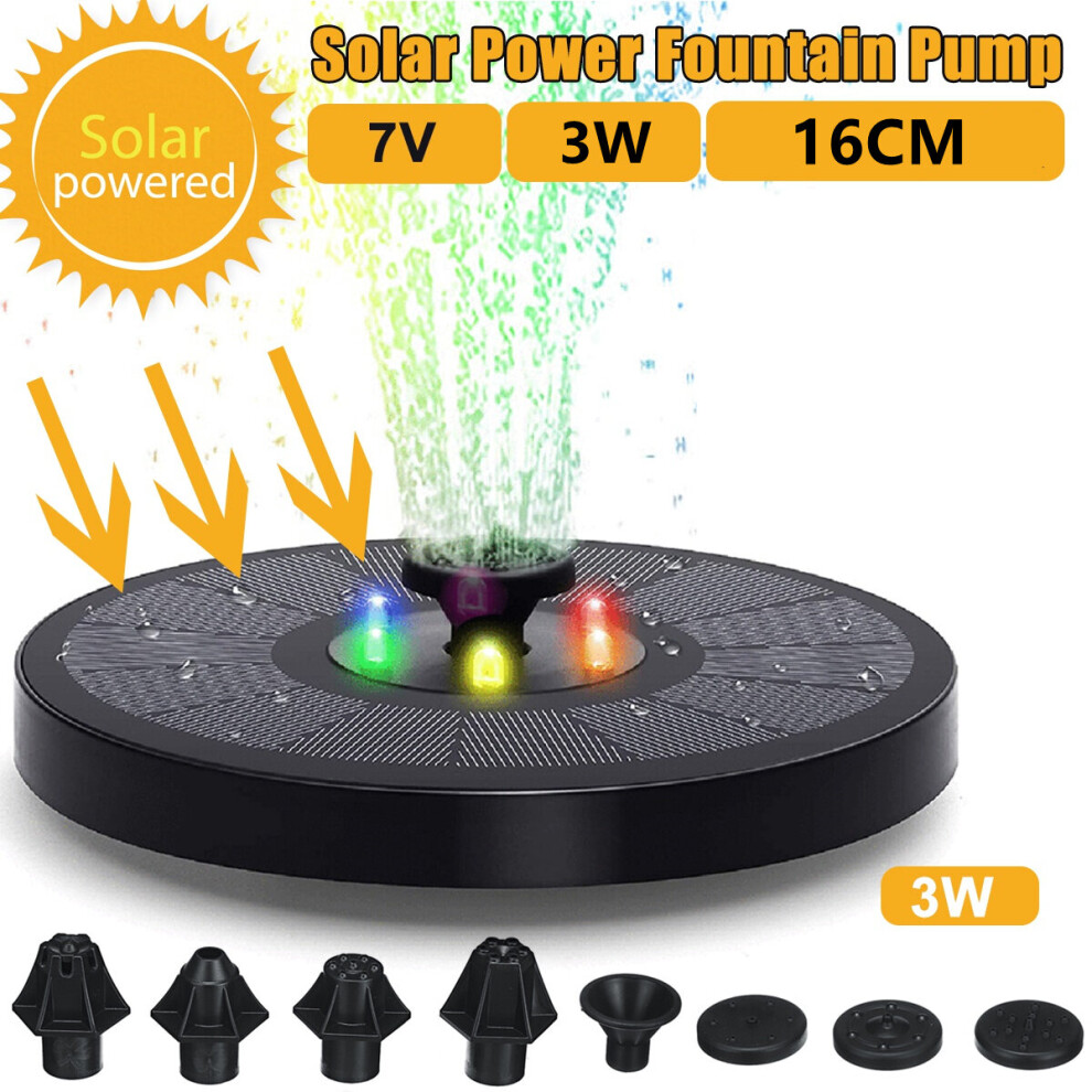 Life up Solar Fountain Pump with Colorful Led, Garden Decorations