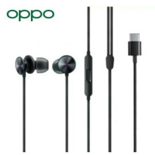 OPPO MH150 USB-C In-Ear Headphones with Mic - Dual Earpieces, On/Off Switch, for Reno4 Pro 5G, Find X Series