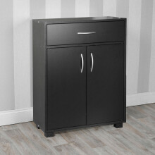 (Black) Wooden Cabinet Hallway Living Room Drawer Storage