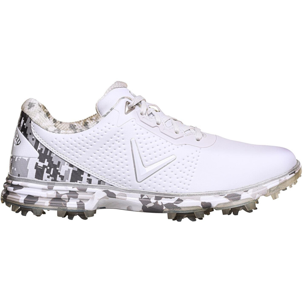 (White/Camo, UK 8) Callaway Mens Apex Coronado Sports Spiked Golf Shoes Training