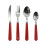 (Red, 32pc set) Cutlery Sets Red/Grey/Black PP Dishwasher Safe 1