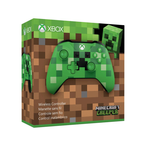 Xbox Xbox One Wireless Controller – Minecraft Creeper Limited Edition with textured grip, Bluetooth, 3.5mm jack, and custom button mapping 1