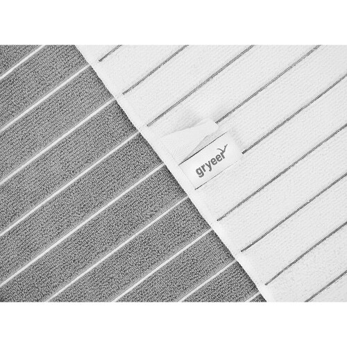 Gryeer Micro Fibre Tea Towels Stripe Designed Soft Super Absorbent 8 Pack 2