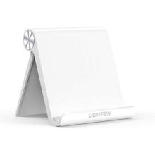 Adjustable Desk Tablet Stand Mobile Phone Holder Foldable Portable Mount White