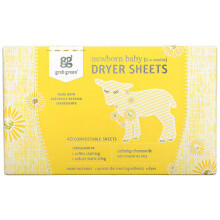 Grab Green, Newborn Baby Dryer Sheets, 0-4 Months, 40 Compostable Sheets