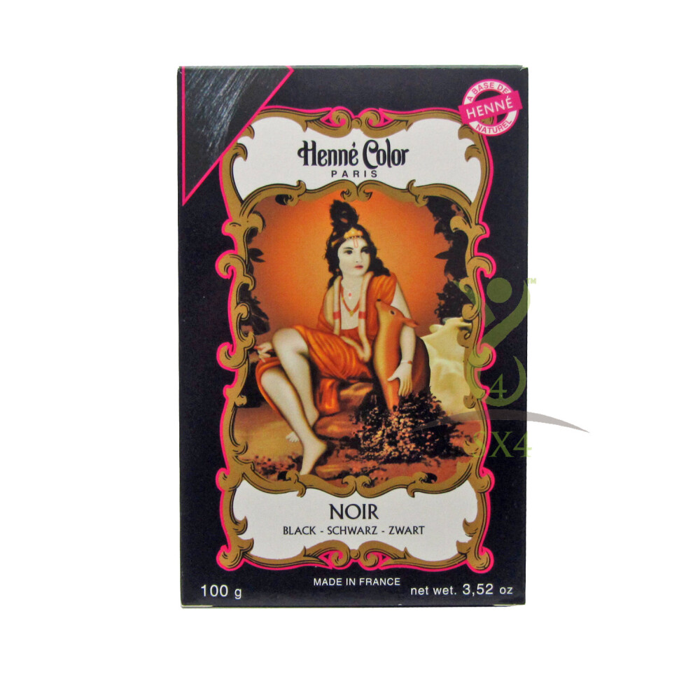 Njd Cosmetics Black Henna Hair Colour Permanent Colouring Powder Mix 100G