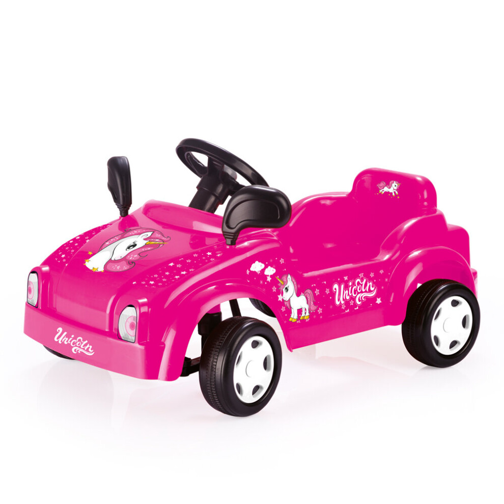 Unicorn Kids Smart Car Ride On Toy Pedal Operated - Pink