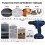(Drill Set with One Battery) Cordless Drill Driver Screwdriver Combi Drill with Manual Hammer 7