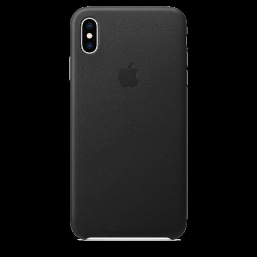 Apple (Black) Apple Leather Case for Apple iPhone XS Max Retail 1