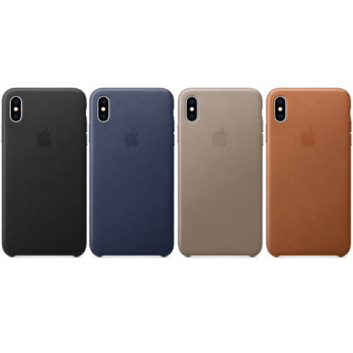 Apple (Black) Apple Leather Case for Apple iPhone XS Max Retail 2