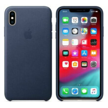 (Midnight Blue) Apple Leather Case for Apple iPhone XS Max Retail