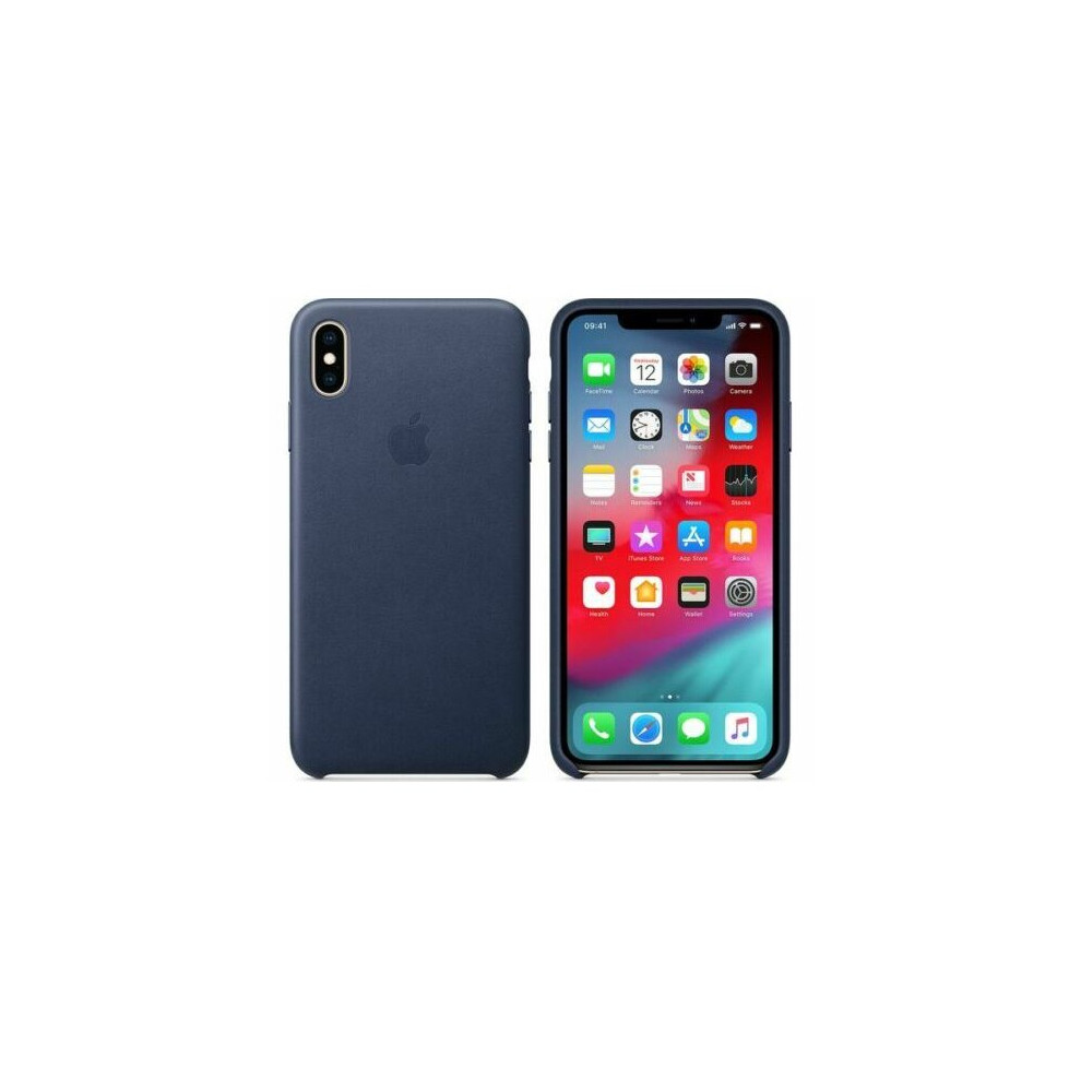 (Midnight Blue) Apple Leather Case for Apple iPhone XS Max Retail