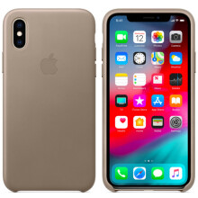 (Taupe) Apple Leather Case for Apple iPhone XS Max Retail