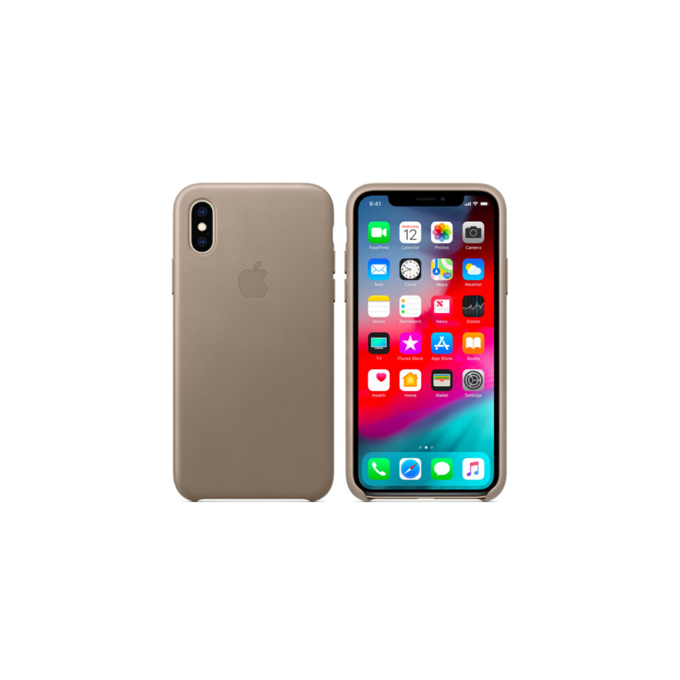 (Taupe) Apple Leather Case for Apple iPhone XS Max Retail