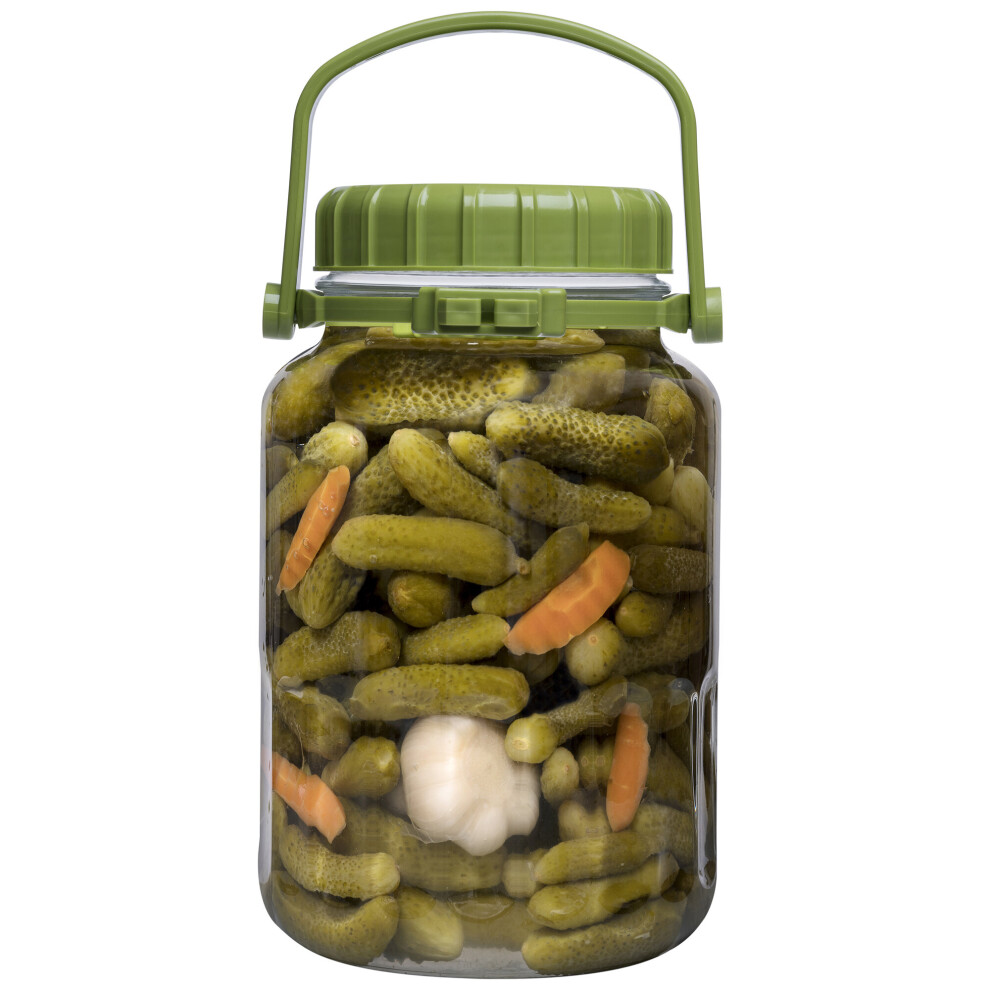 Pasabahce (4 Litres, 2) Glass Food Jar Airtight Container Green
