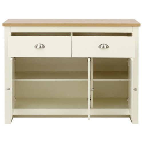 Lancaster Cream & Oak Top 3 Door 2 Drawer Sideboard 1