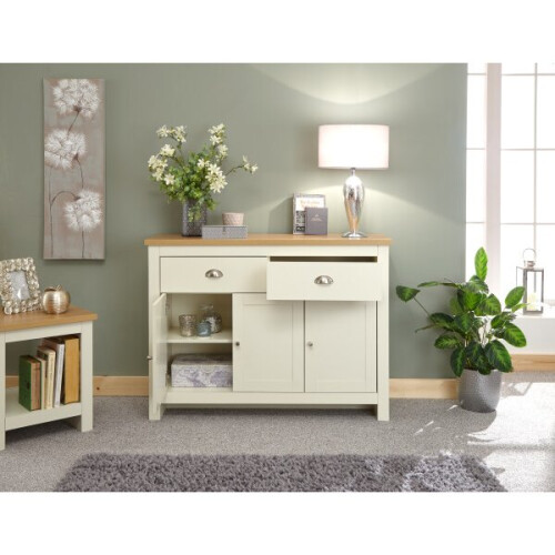 Lancaster Cream & Oak Top 3 Door 2 Drawer Sideboard 2