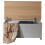 Lancaster Grey & Oak Coloured Hallway Storage Ottoman 2